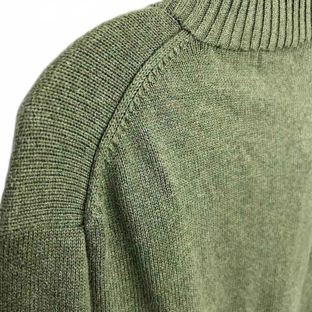 Polo Ralph Lauren Men’s XXL 2XL 1/4 Zip Green 100% Cotton Sweater Pullover Knit - Picture 9 of 9